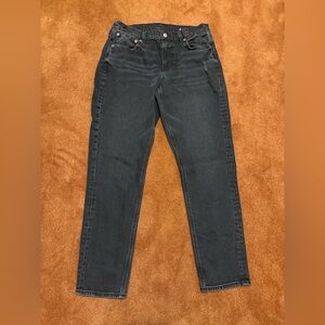 American Eagle ‘90s Skinny Black Distressed Jeans Womens Size 10 Stretch